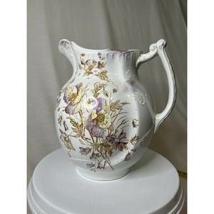 Antique Royal Semi Porcelain Floral Pitcher Wilkinson England
